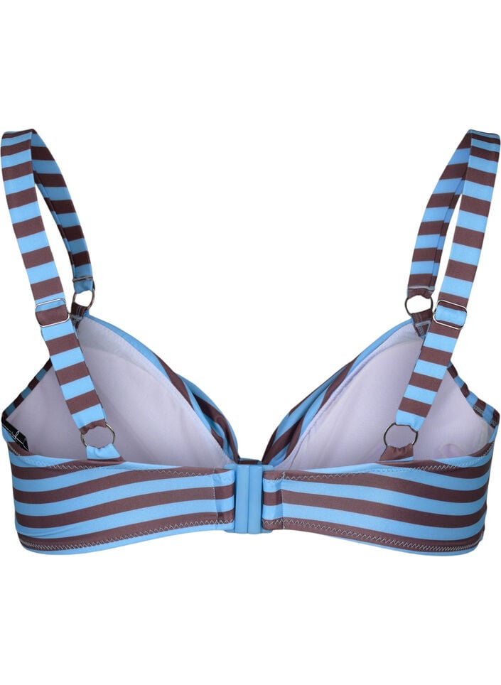 Bikini-BH med bøyler og trykk, Blå, Packshot image number 1