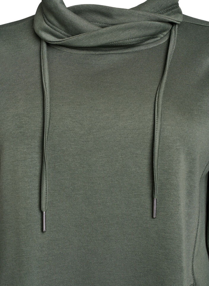 FLASH - Kort genserkjole med h&oslash;y hals og lommer, Gr&oslash;nn, Packshot image number 2