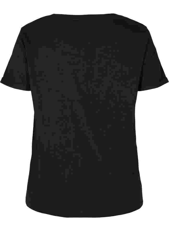 T-skjorte til trening med trykk, Black Gradiant, Packshot image number 1