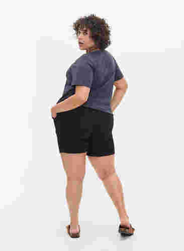 Shorts i bomull med lommer, Black, Model image number 1