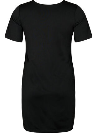 Vendbar kjole med snøre-detalj, Black, Packshot image number 1