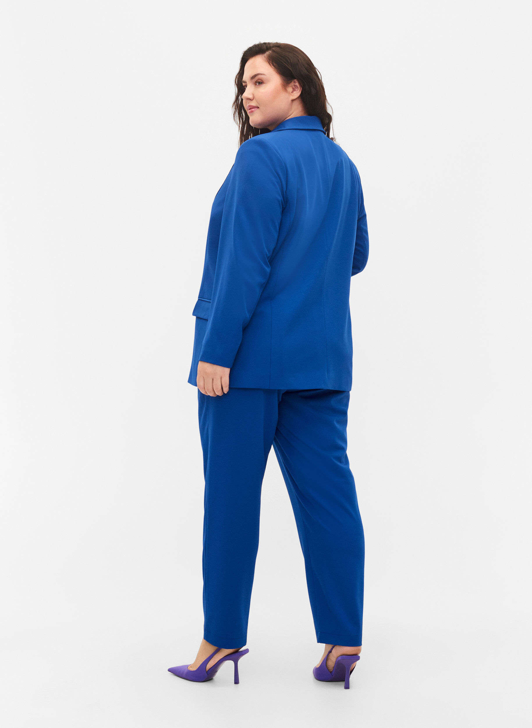 ZizziKlassisk bukse med lommer, Bl&aring;, Model image number 1