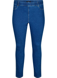 Jeggings med høy midje, Blå Jeggings med høy midje