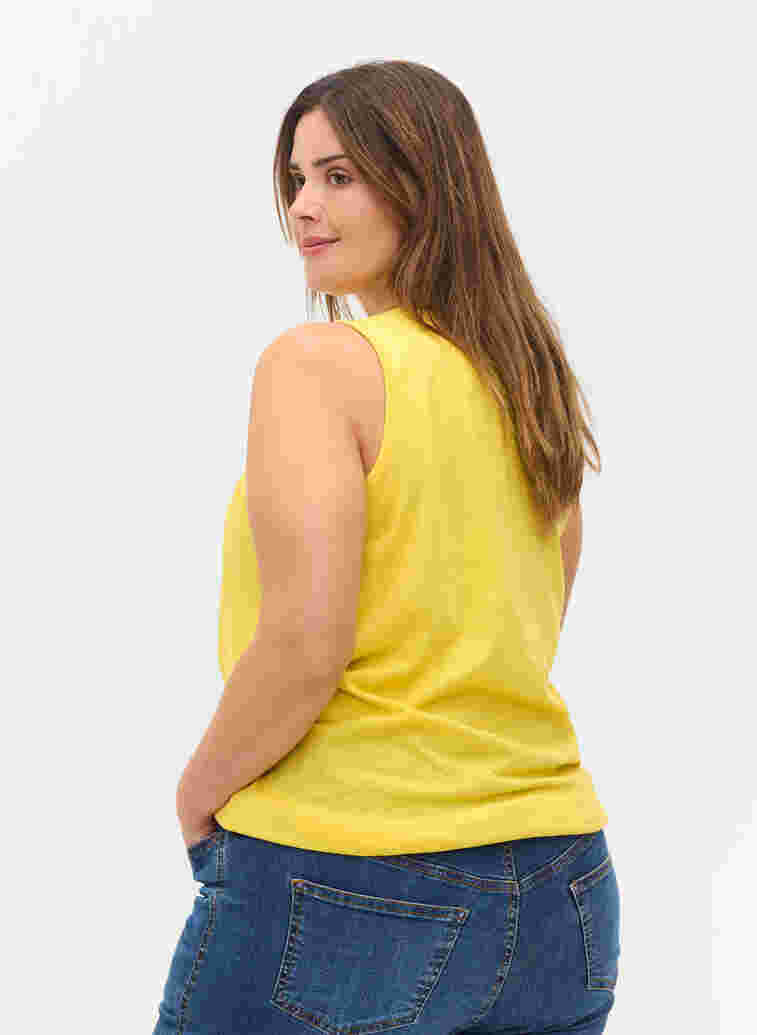 Topp med blondekant, Primrose Yellow, Model image number 1
