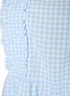 Topp med rutem&oslash;nster og volangdetaljer, Bl&aring;, Packshot image number 2