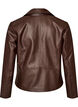Bikerjakke i imitert skinn, Brun, Packshot image number 1