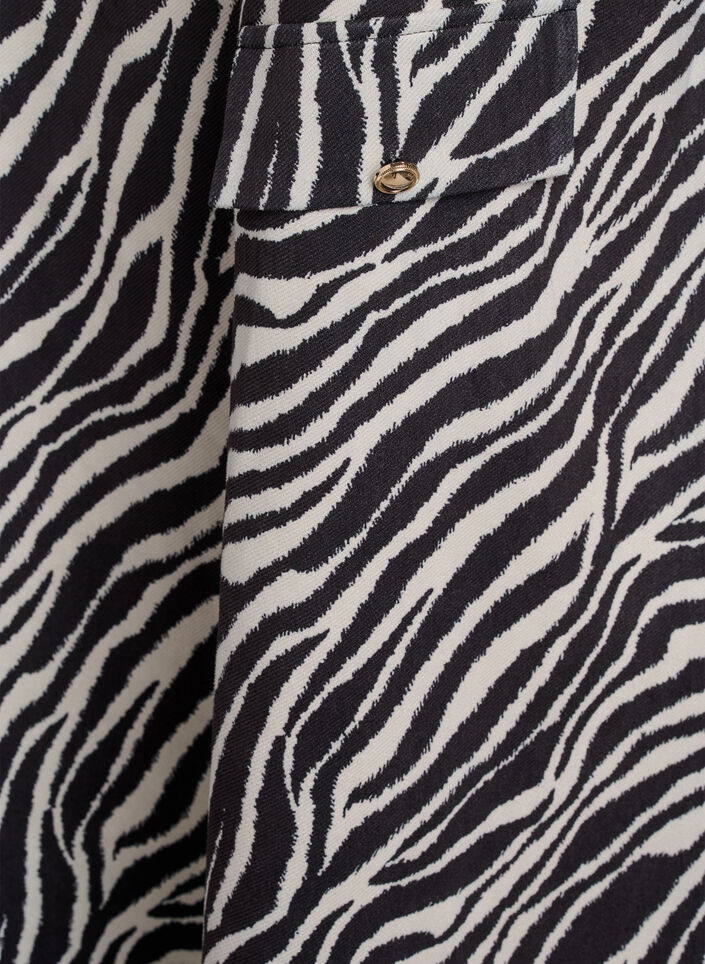 Kort A-linjekjole med 7/8 ermer, Svart, Packshot image number 3