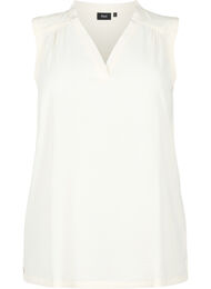 Ermel&oslash;s overdel med rynkedetaljer, Vanilje