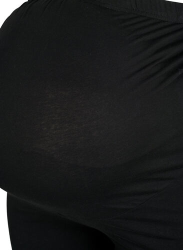 Sykkelshorts til gravide med blondekant, Black, Packshot image number 2