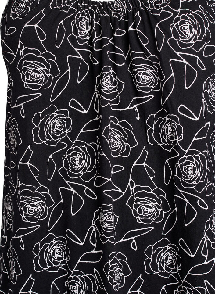 Midi strap dress in organic cotton, Svart, Packshot image number 2
