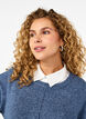 Løs krage med glitrende knapper, White, Model image number 0