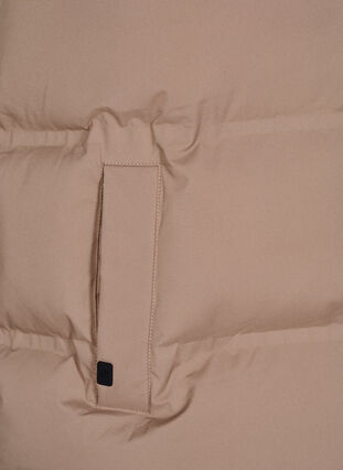 Zizzi Kort puffvest med høy krage, Brun, Packshot image number 3