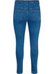 Tettsittende jeans med detaljer, Blue denim, Packshot image number 1