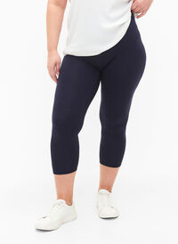 Basisleggings i viskose med 3/4-lengde, Night Sky, Model