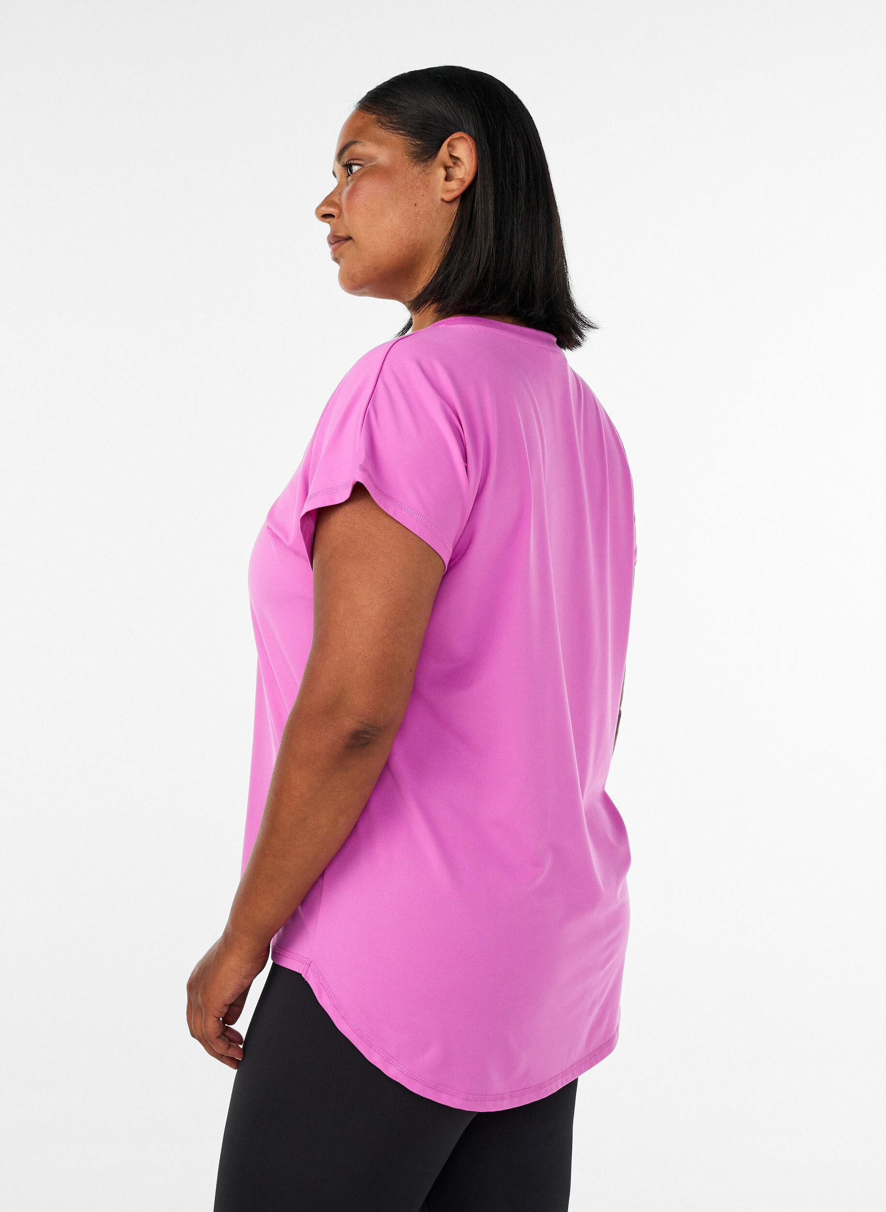 ZizziT-skjorte til trening med V-hals, Lilla, Model image number 2