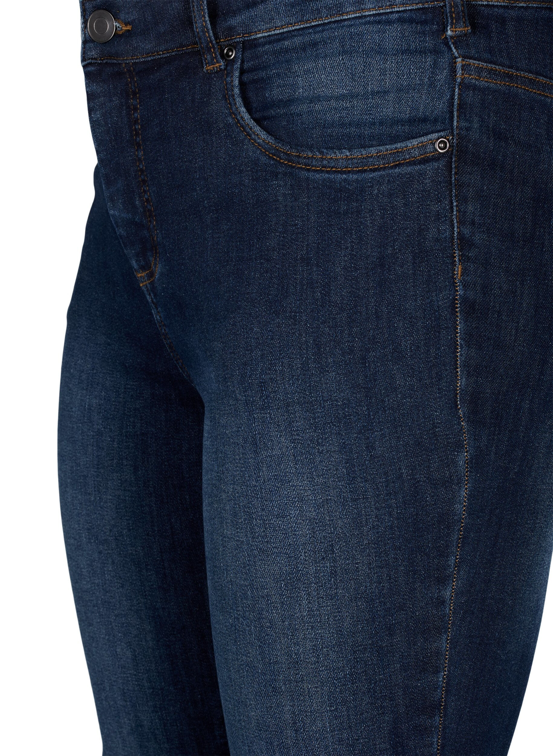 Zizzi Supersmale jeans med h&oslash;y midje, Dark Blue, Packshot image number 2
