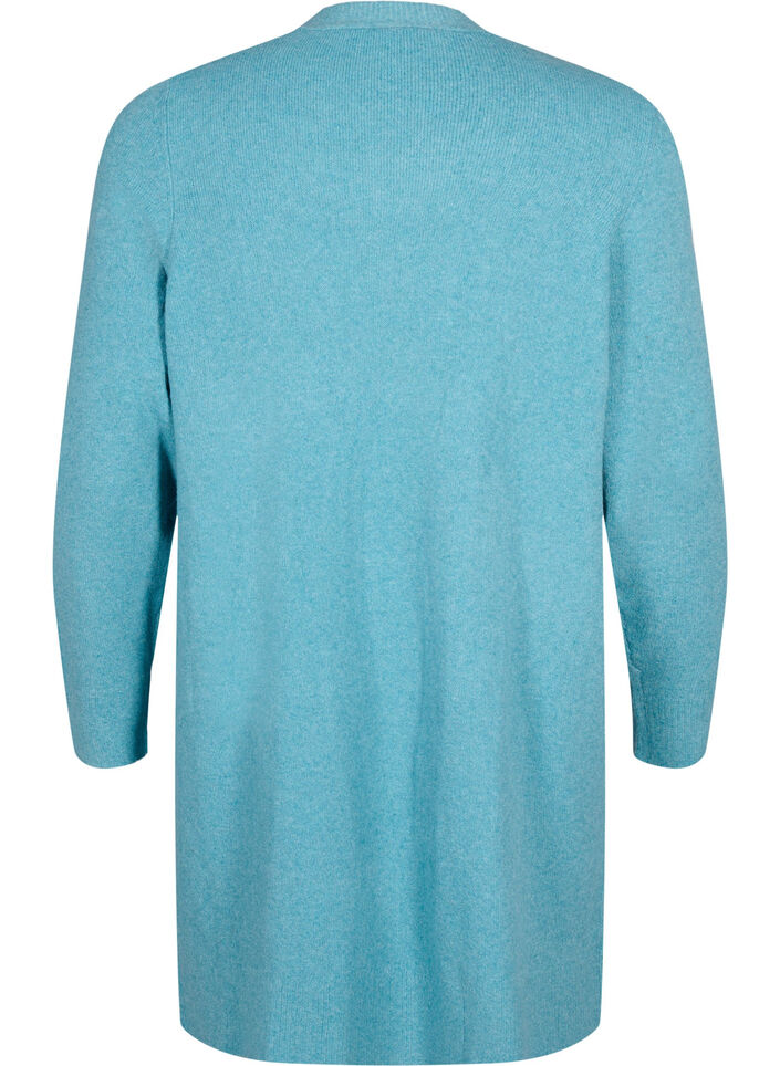 Lang cardigan med åpen front, Reef Water Mel., Packshot image number 1