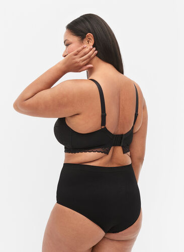 Hipster-truser, 2 stk. med normal høyde i livet, Black, Model image number 1