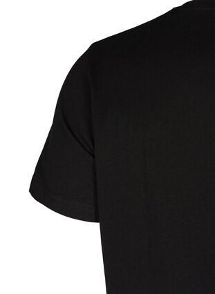 T-skjorte i bomull med nagler, Black, Packshot image number 3