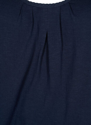 Bomullstopp med blondekant, Navy Blazer, Packshot image number 2