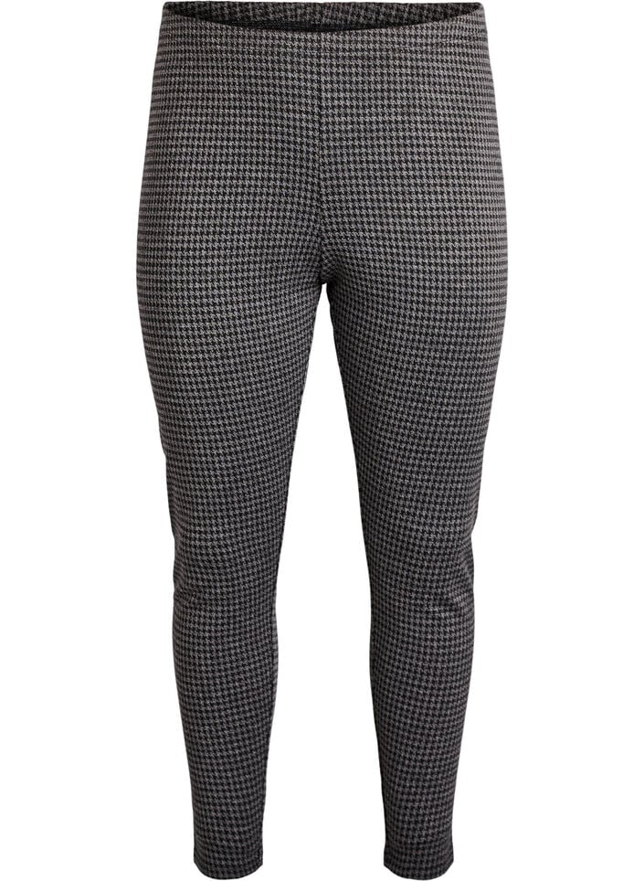 Mønstrede leggings med regular waist, Grå, Packshot image number 0