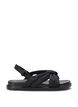 Wide fit - Sandal med knutedetalj, Svart, Packshot image number 0