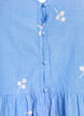 Bluse i bomull med broderte blomster og knappelukking, Bl&aring;, Packshot image number 2
