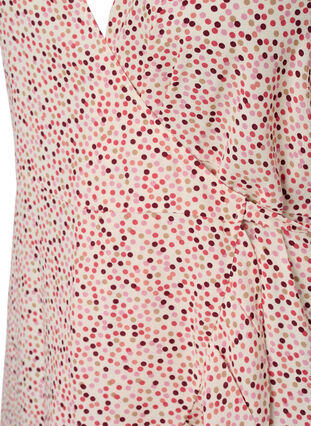 Prikket omslagskjole i viskose, Rose Dot AOP, Packshot image number 2