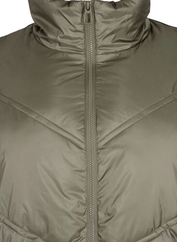 Kort Puffer-vinterjakke med lommer, Bungee Cord , Packshot image number 2