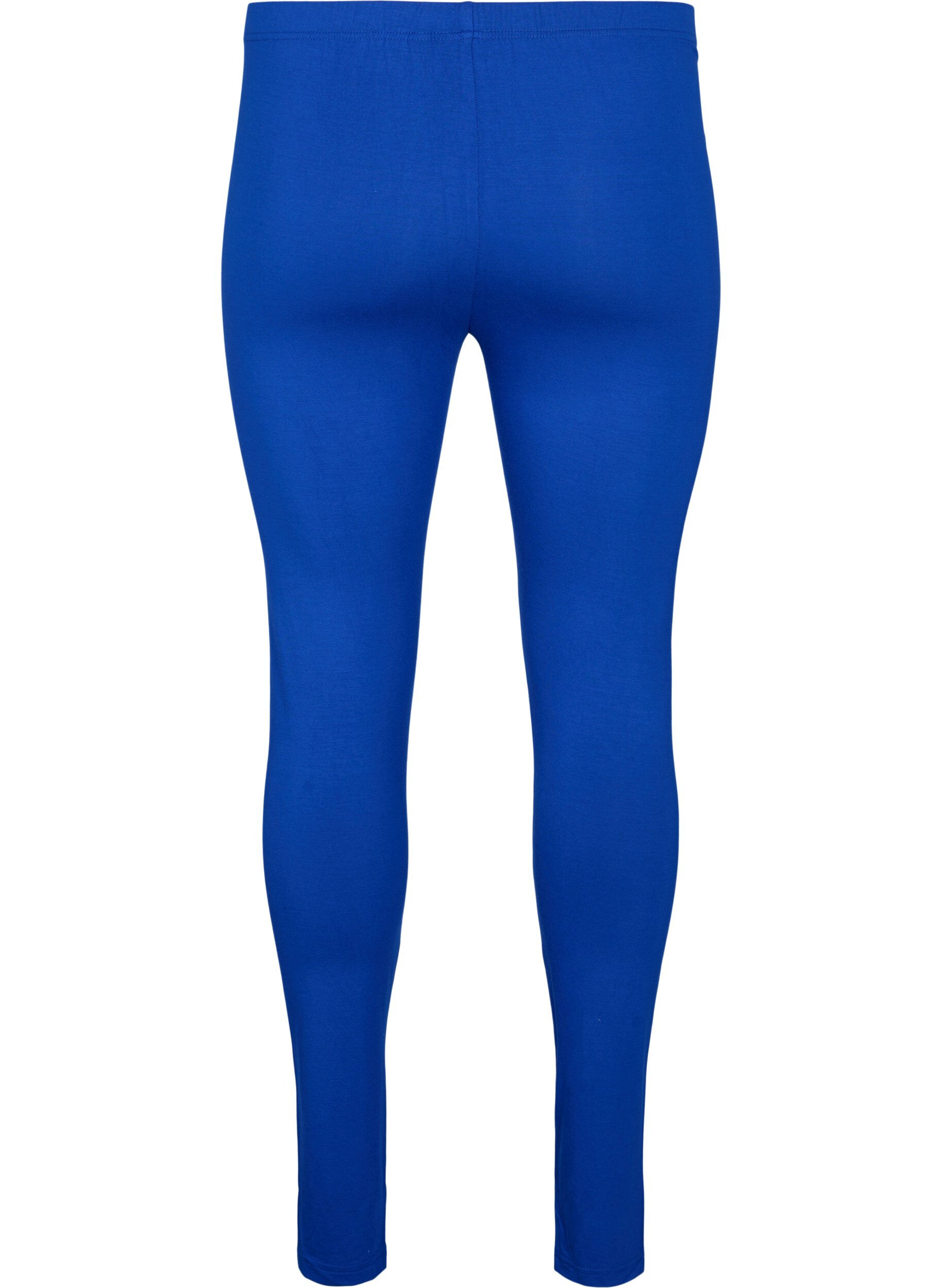 ZizziBasis leggings i viskose, Bl&aring;, Packshot image number 1