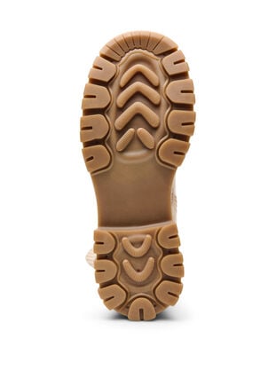 Zizzi Wide fit – Chunky støvler i imitert semsket skinn, Doeskin, Packshot image number 5