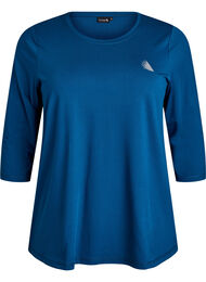 Treningsbluse med 3/4-ermer, Blå