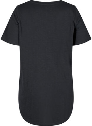T-skjorte i bomull, Black, Packshot image number 1