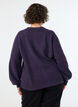 Cardigan i myk strikk med gullfargede knapper, Lilla, Model image number 2