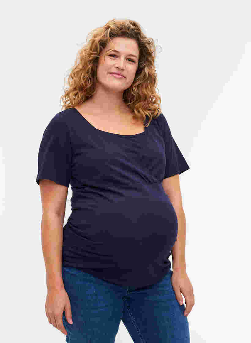 T-skjorte til gravide i bomull, Night Sky, Model