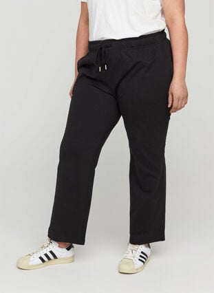 Bukser med vidde og lommer, Black, Model image number 0