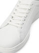 Wide fit sneakers i skinn, White, Packshot image number 2