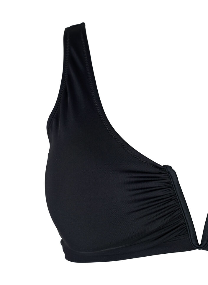 Bikinioverdel med V-tråd og avtagbare innlegg, Svart, Packshot image number 2
