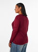 Langermet bluse i ull og viskose, R&oslash;d, Model image number 2