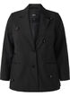 Blazer med paljettblomster, Black, Packshot image number 0