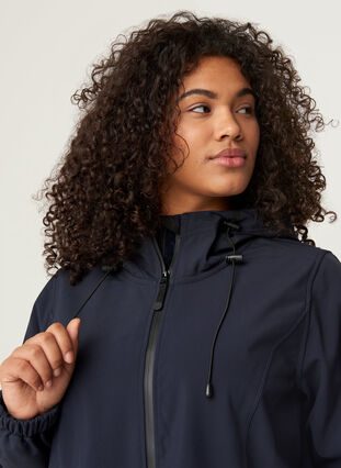 Zizzi Softshelljakke, Night Sky, Model image number 3