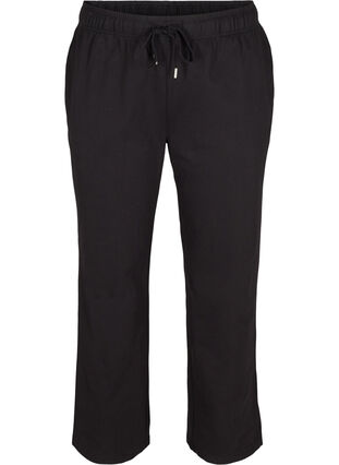 Bukser med vidde og lommer, Black, Packshot image number 0