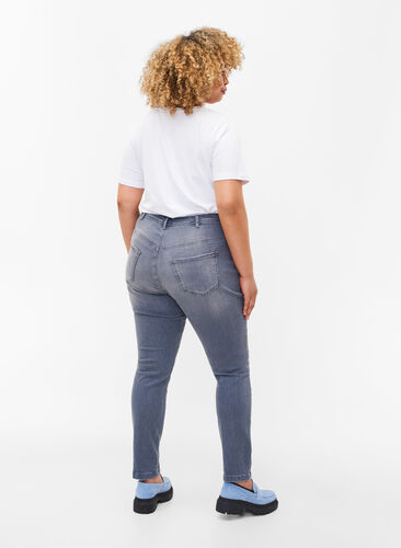 Ekstra slim Amy jeans med høyt liv, Grey Denim, Model image number 1