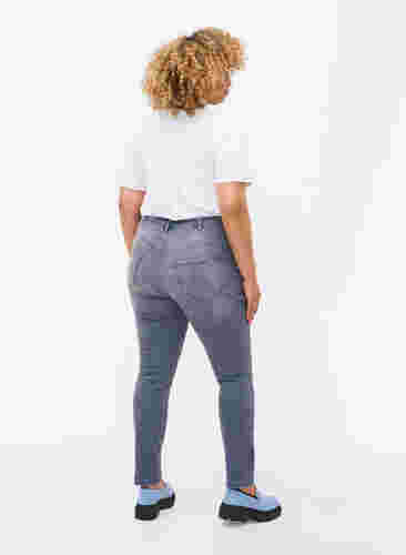 Ekstra slim Nille jeans med høyt liv, Grey Denim, Model image number 1