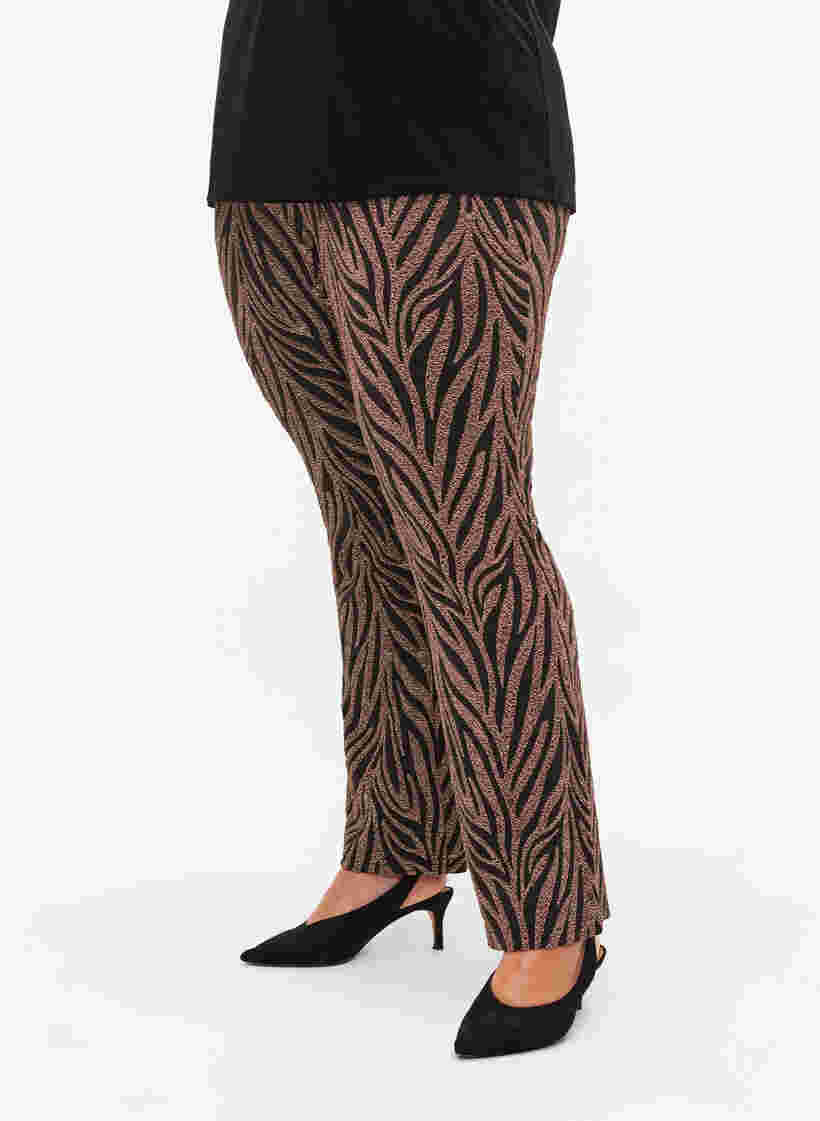Mønstrete bukser med glitter, Black Lurex AOP, Model image number 2