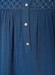 Bluse i bomullsmuslin med broderie anglaise, Bl&aring;, Packshot image number 2
