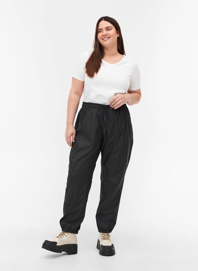 Regnbukser med tapede sømmer, Black, Model image number 0