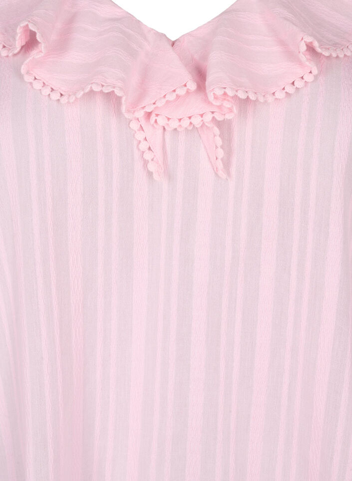 Bluse med 3/4-ermer og blonder, Almond Blossom, Packshot image number 2