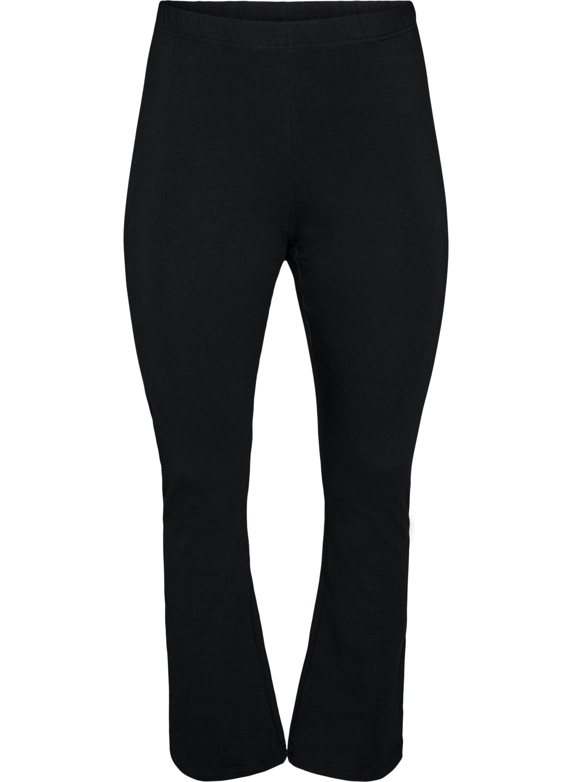 ZizziUtsvingte jerseybukser, Svart, Packshot image number 0