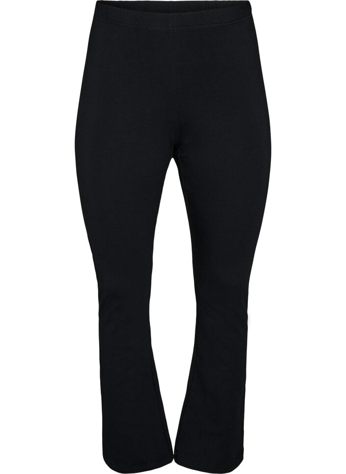 Utsvingte jerseybukser, Svart, Packshot image number 0